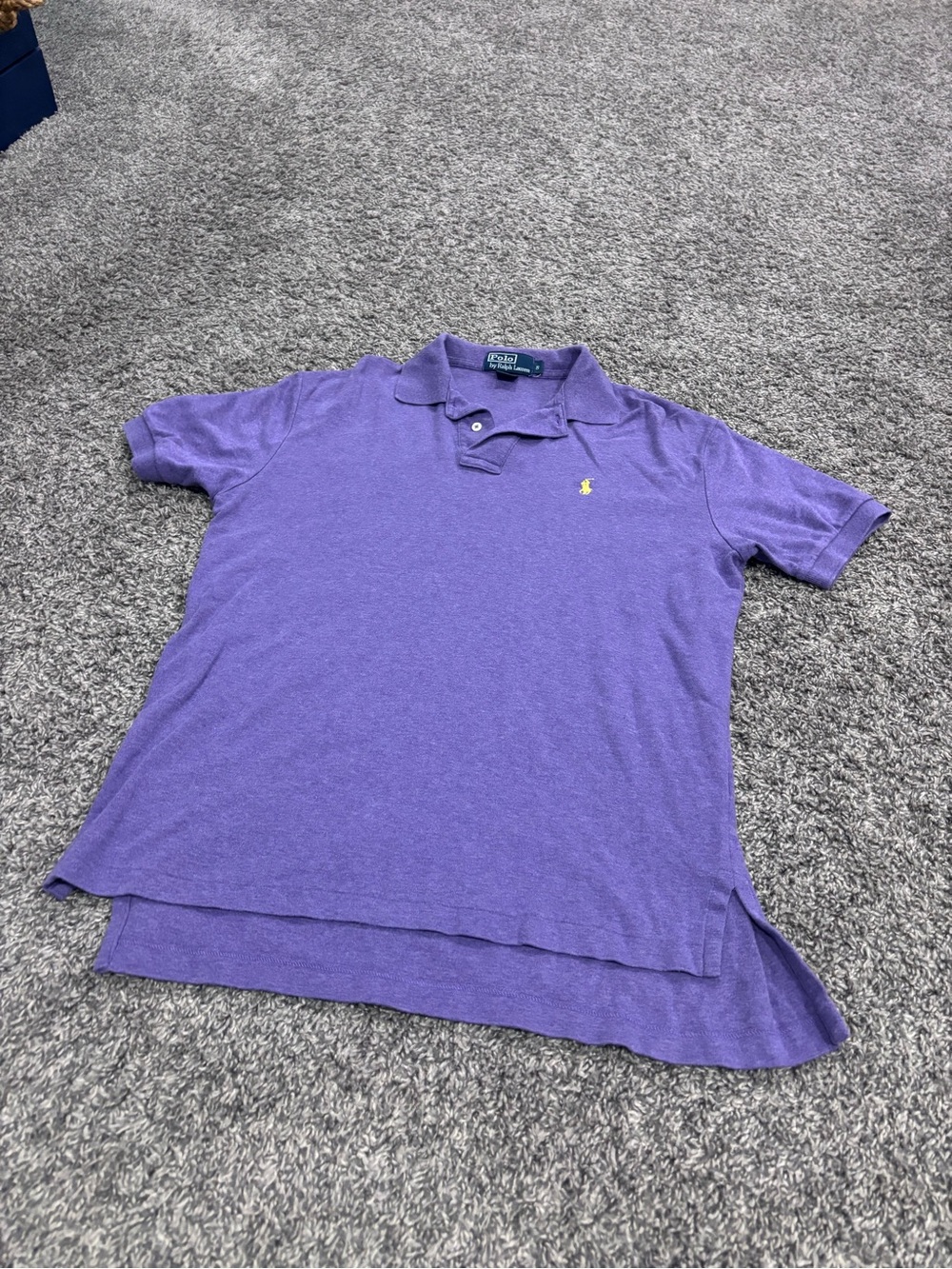 Ralph Lauren Purple Polo Shirt with Yellow Pony